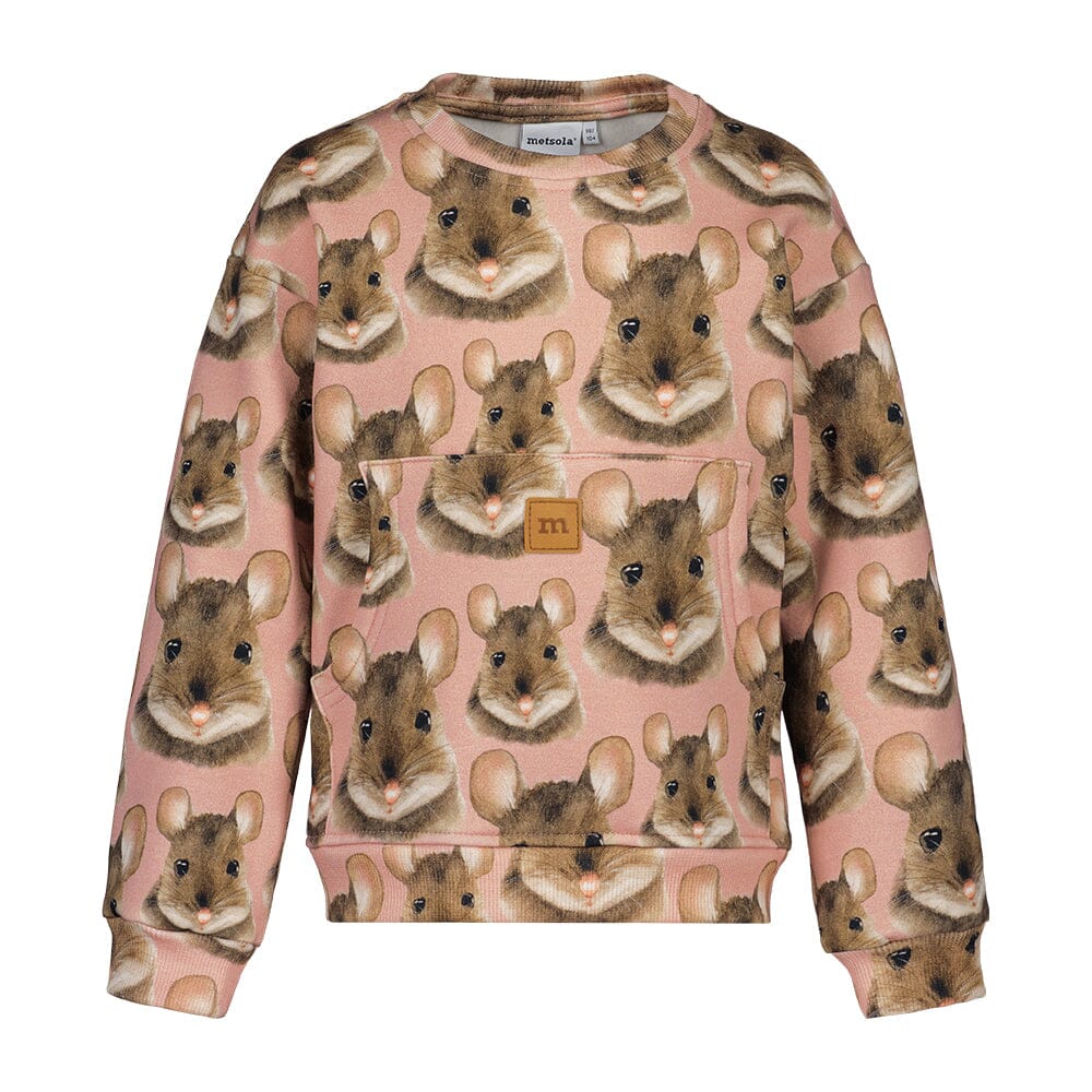 MOUSE POCKET SWEATER -COLLEGEPAITA | ROSE Paita Love the Planet