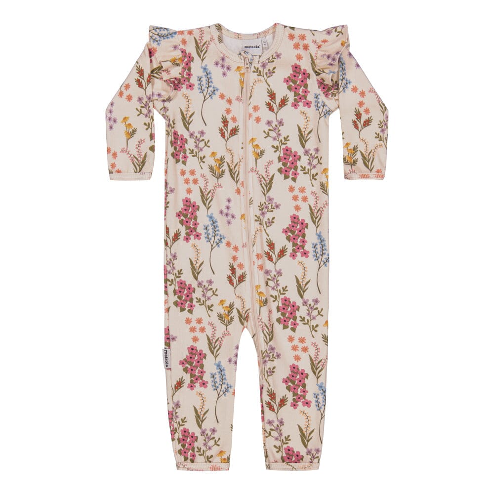 Perfect Day Rib Frilla Playsuit -Haalari | Creamy Haalari/Jumpsuit Urban Story