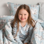 Polar Bears -Pussilakanasetti Adult | Icy Blue Pussilakana Under the Same Moon Home