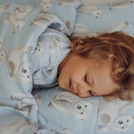 Polar Bears -Pussilakanasetti Baby | Icy Blue Pussilakana Under the Same Moon Home