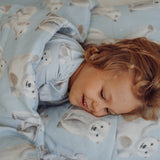 Polar Bears -Pussilakanasetti Baby | Icy Blue Pussilakana Under the Same Moon Home