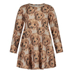 Puppy Dress Ls | Light Stormy Mekko You Make Me Happy