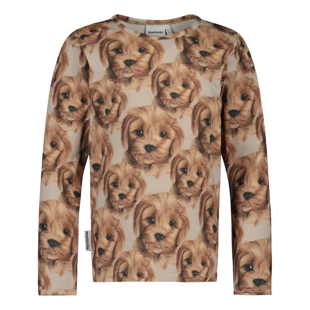 Puppy Shirt Ls | Light Stormy Pitkähihainen paita You Make Me Happy