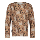 Puppy Shirt Ls | Light Stormy Pitkähihainen paita You Make Me Happy