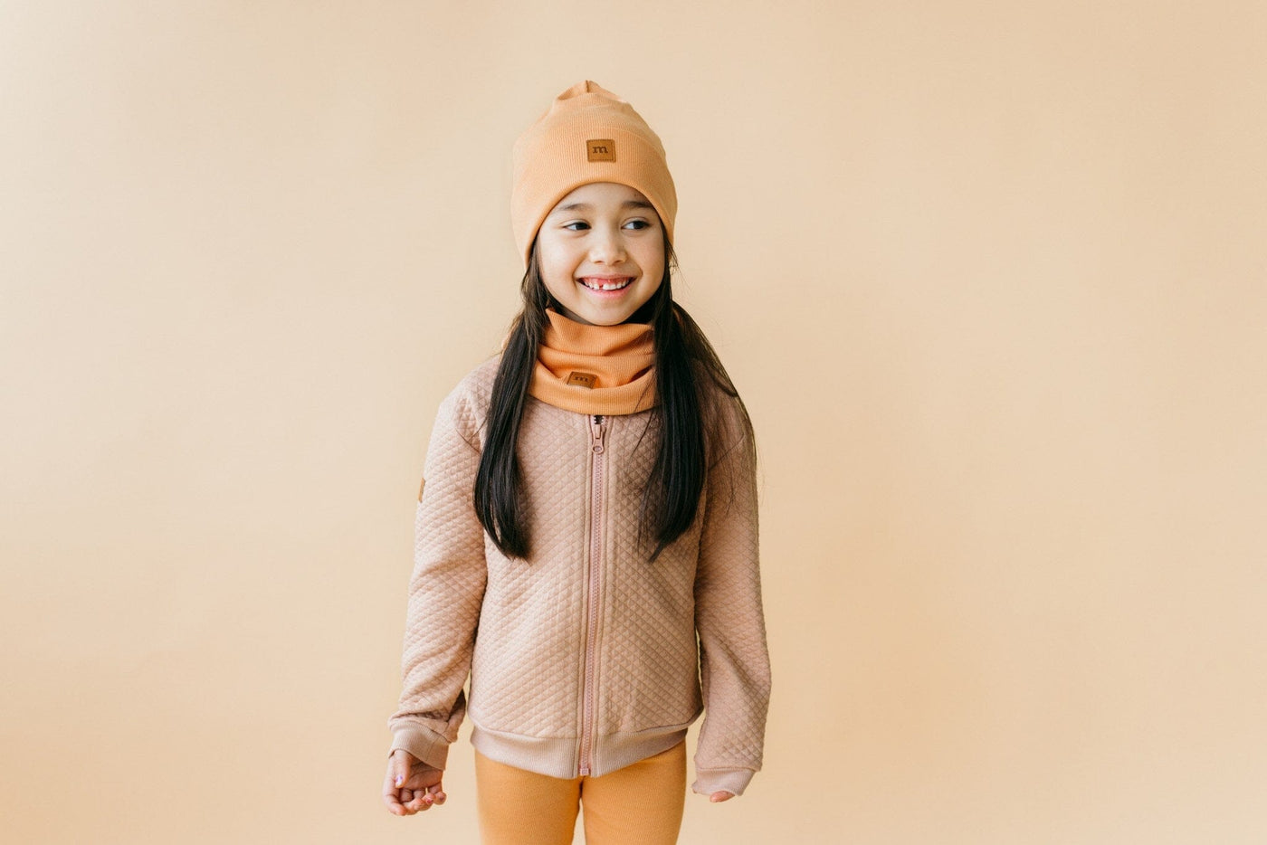 RIB BEANIE -PIPO | APRICOT Pipo Dancing With Colours