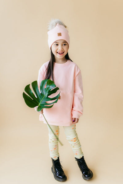 RIB BEANIE -TUPSUPIPO | MILKY PEACH Pipo Dancing With Colours