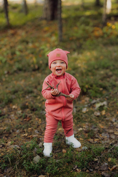 RIB BEAR BABY BEANIE -MERINOVILLAPIPO | RASPBERRY Pipo Little Things in Life