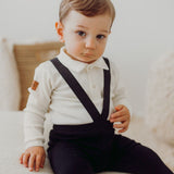 RIB BRACE PANTS -HENKSELIHOUSUT | BLACK Housut Metsola