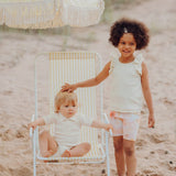 RIB FRILLA SHIRT | VANILLA Paita Beach Party