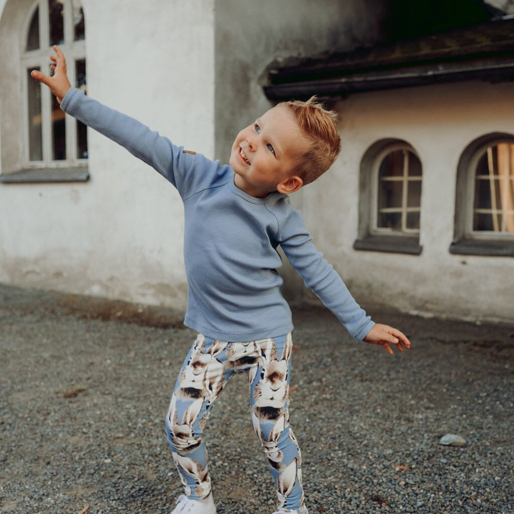 Rib Shirt Ls | Frosty Blue Pitkähihainen paita Winter Wonders
