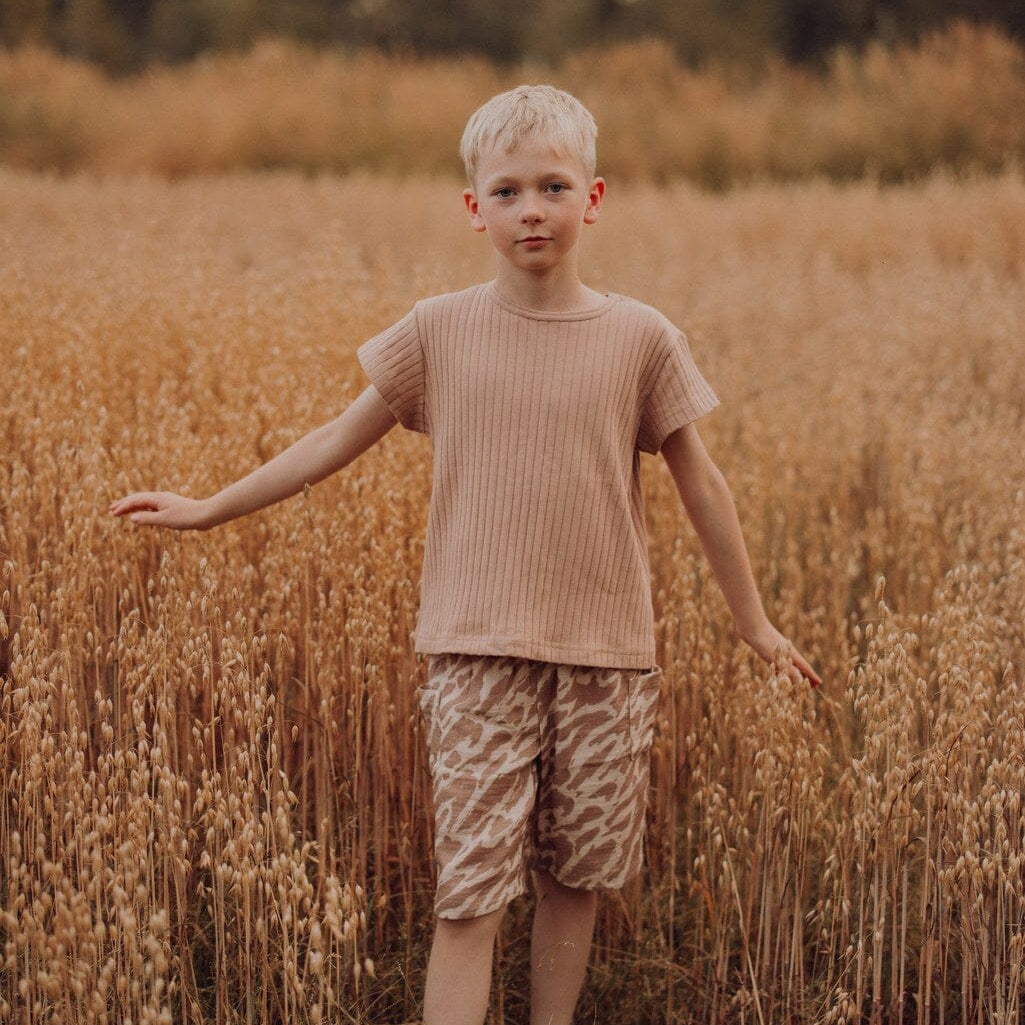 Safari Muslin -Shortsit | Nougat Shortsit Dancing In The Sunshine