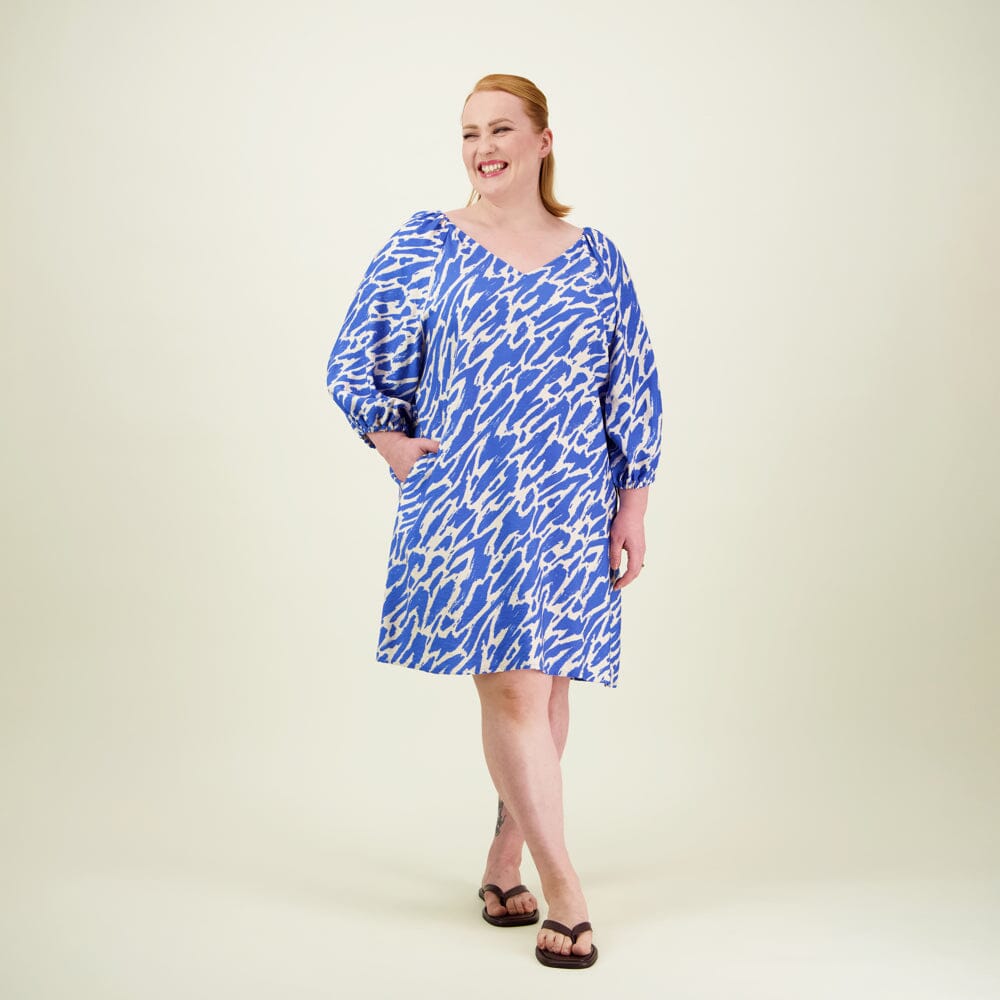 Sophy Volume Sleeve Tunic Dress -Mekko | Electric Aikuisten mekko C'est La Vie!