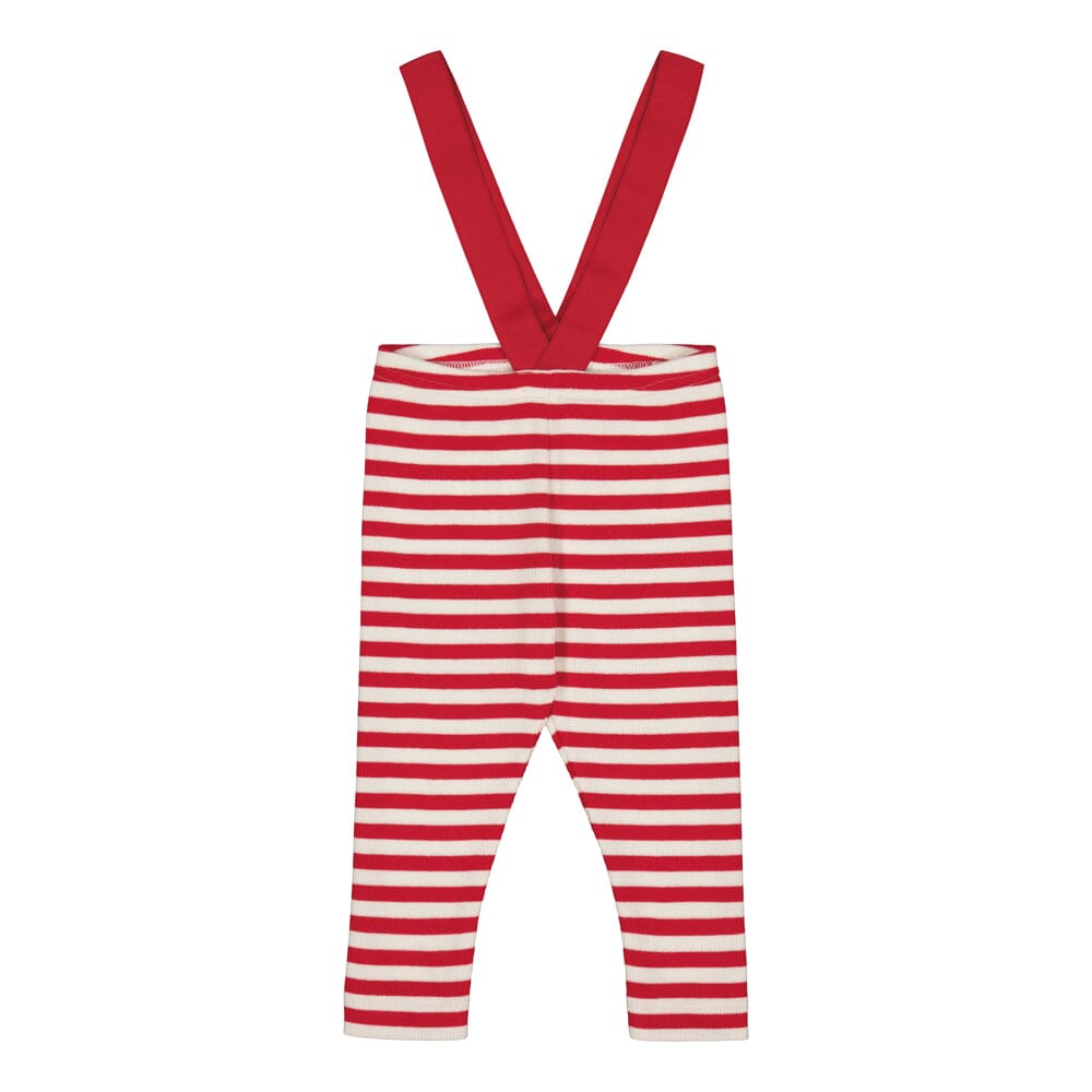 Striped Rib Brace Pants -Henkselihousut | Poppy/Vanilla Housut Under the Same Moon