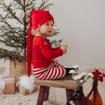 Striped Rib Brace Pants -Henkselihousut | Poppy/Vanilla Housut Under the Same Moon