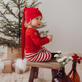 Striped Rib Brace Pants -Henkselihousut | Poppy/Vanilla Housut Under the Same Moon