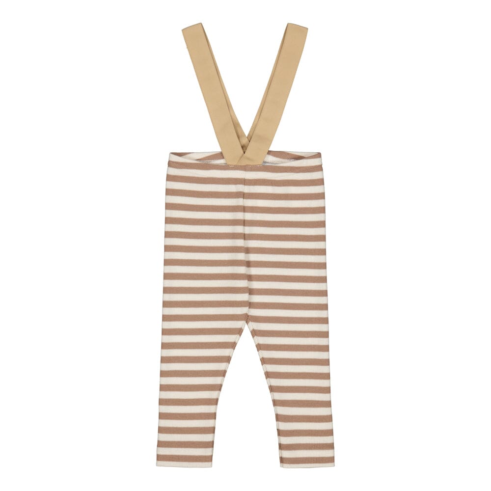 STRIPED RIB BRACE PANTS | MUDDY BOOTS/CREAMY Housut Made of Dreams