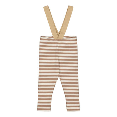 STRIPED RIB BRACE PANTS | MUDDY BOOTS/CREAMY Housut Made of Dreams