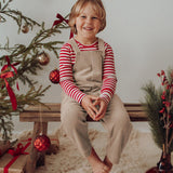 Striped Rib -Paita | Poppy / Vanilla Pitkähihainen paita Metsola