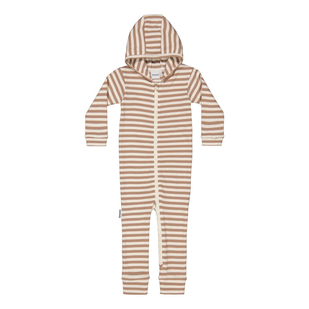 STRIPED RIB PLAYSUIT | MUDDY BOOTS/CREAMY Jumpsuit Made of Dreams