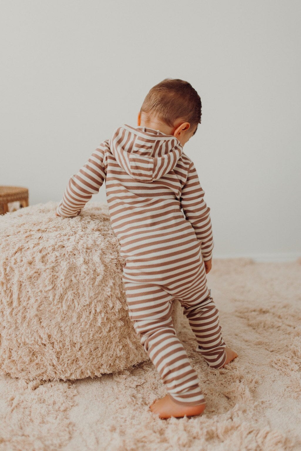 STRIPED RIB PLAYSUIT | MUDDY BOOTS/CREAMY Jumpsuit Made of Dreams