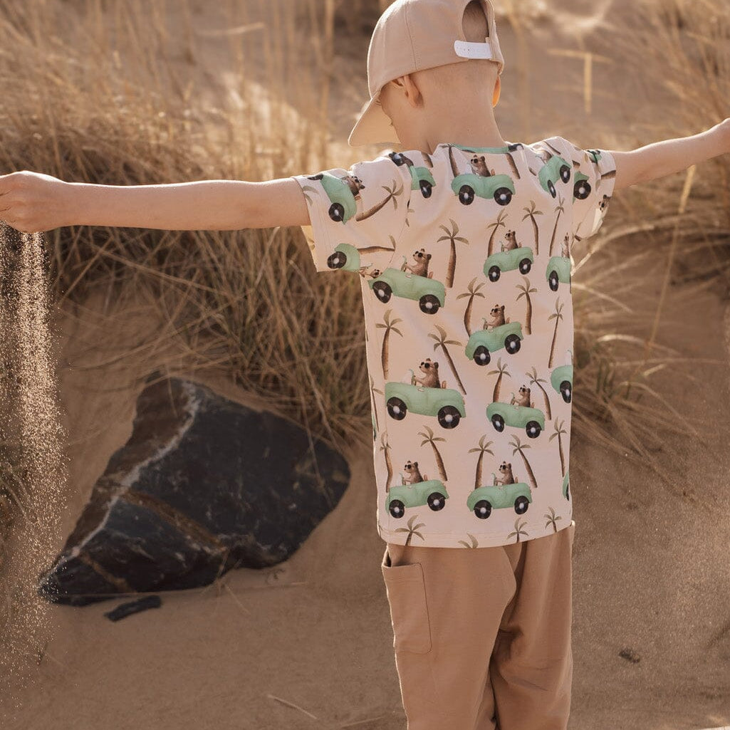Sunday Cruiser -T-Paita | Light Sand Lyhythihainen paita Weekend Vibes