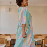 Sunset Puff Sleeve Midi Dress -Mekko Aikuisten mekko More Love