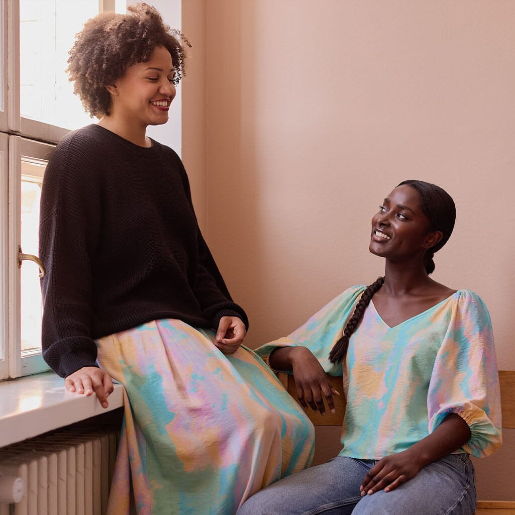 Sunset Volume Sleeve Blouse -Paita Aikuisten mekko More Love