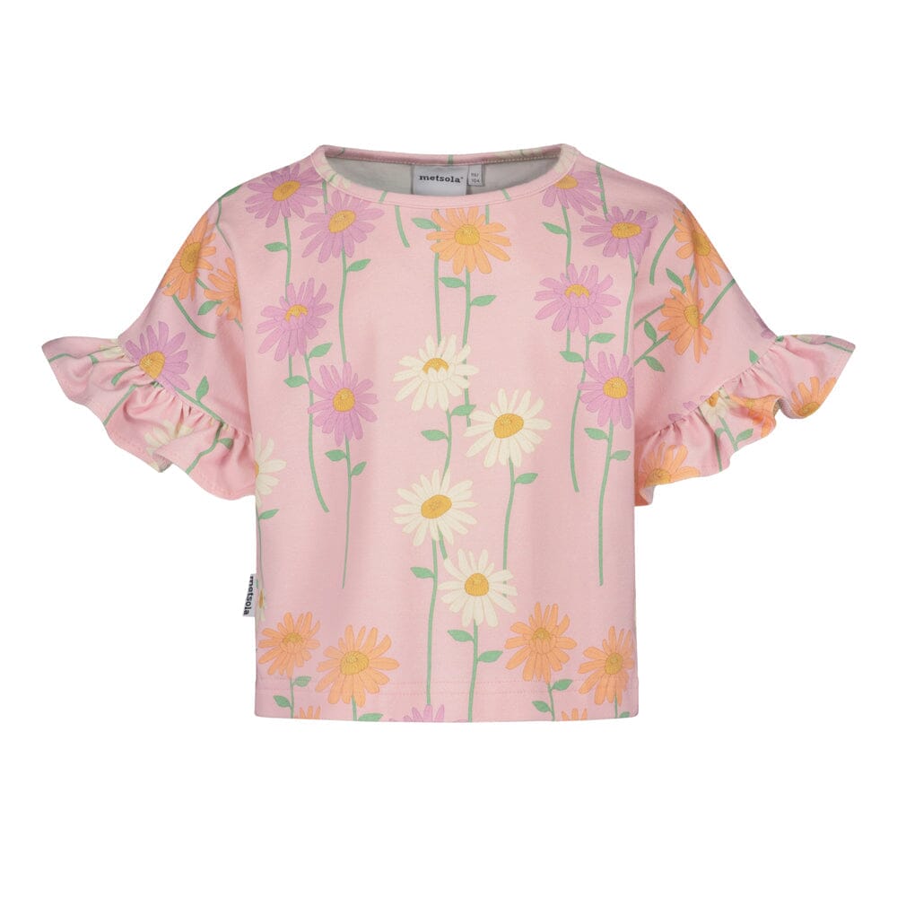 Sweetness Frilla -Paita | Milky Pink Lyhythihainen paita Dancing In The Sunshine