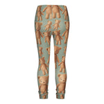 Teddy Bear Leggings | Spruce Green Housut You Make Me Happy
