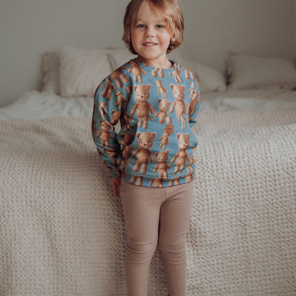 Teddy Bear Pocket Sweater -Collegepaita | Spruce Green Pitkähihainen paita Metsola