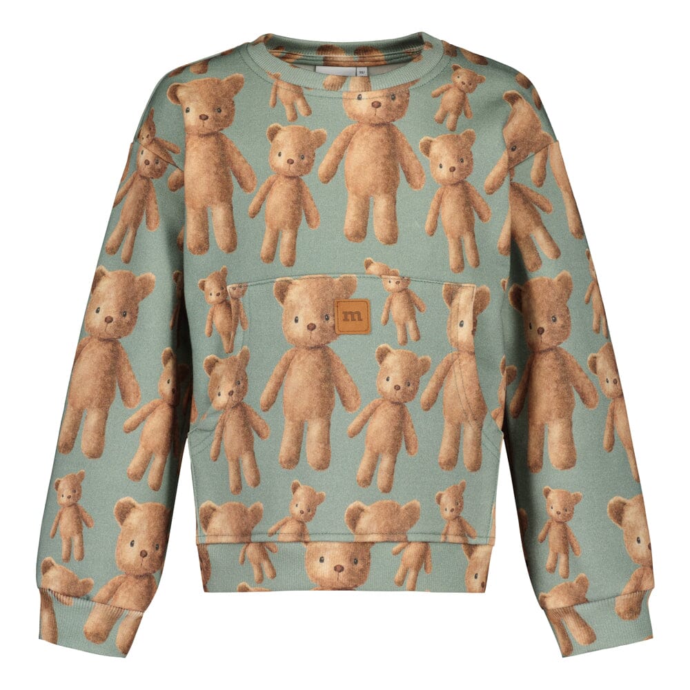 Teddy Bear Pocket Sweater | Spruce Green Pitkähihainen paita You Make Me Happy