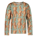 Teddy Bear Shirt Ls | Spruce Green Pitkähihainen paita You Make Me Happy
