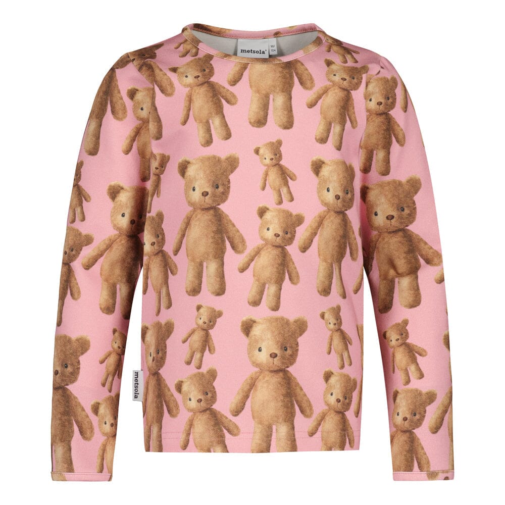 Teddy Bear Shirt Ls | Warm Pink Pitkähihainen paita You Make Me Happy