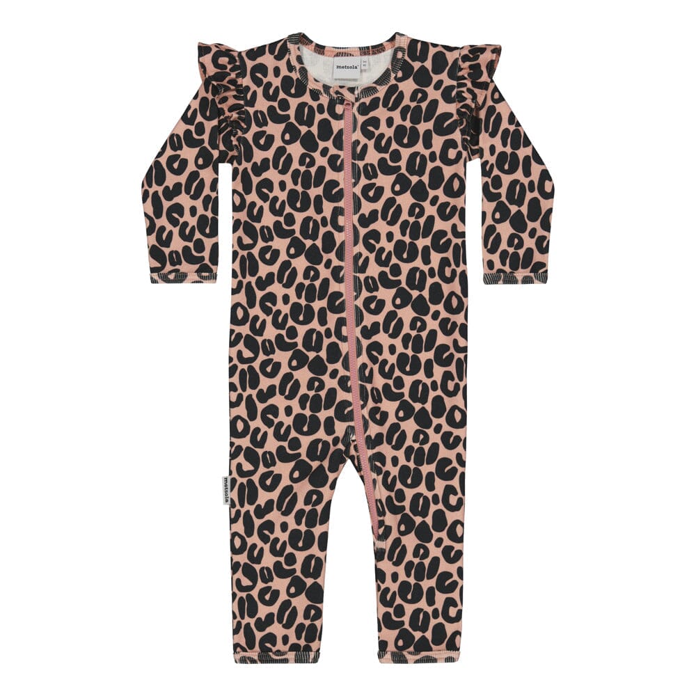 Tinies Rib Frilla Playsuit -Haalari | Dusty Rose Haalari / Jumpsuit You and Me