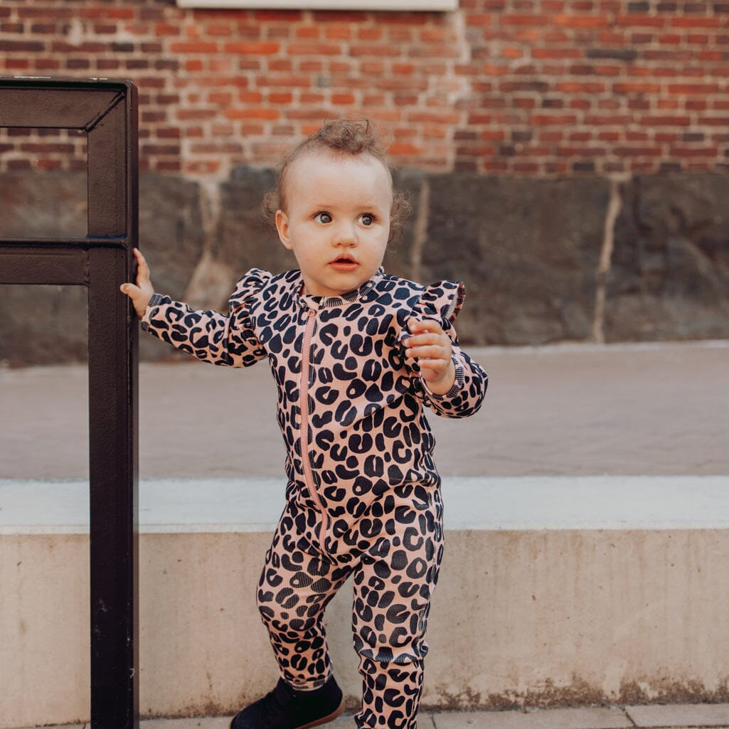 Tinies Rib Frilla Playsuit -Haalari | Dusty Rose Haalari / Jumpsuit You and Me