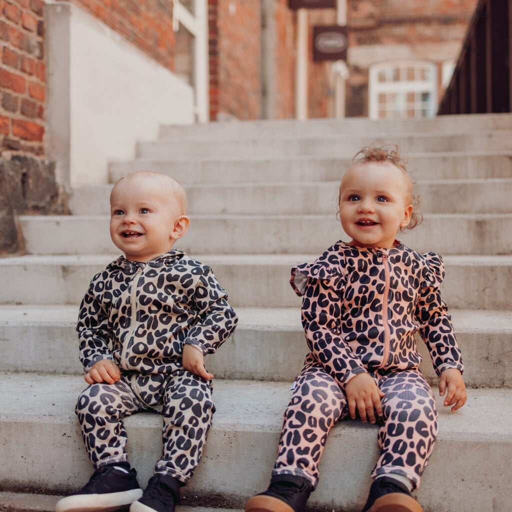 Tinies Rib Frilla Playsuit -Haalari | Dusty Rose Haalari/Jumpsuit You and Me