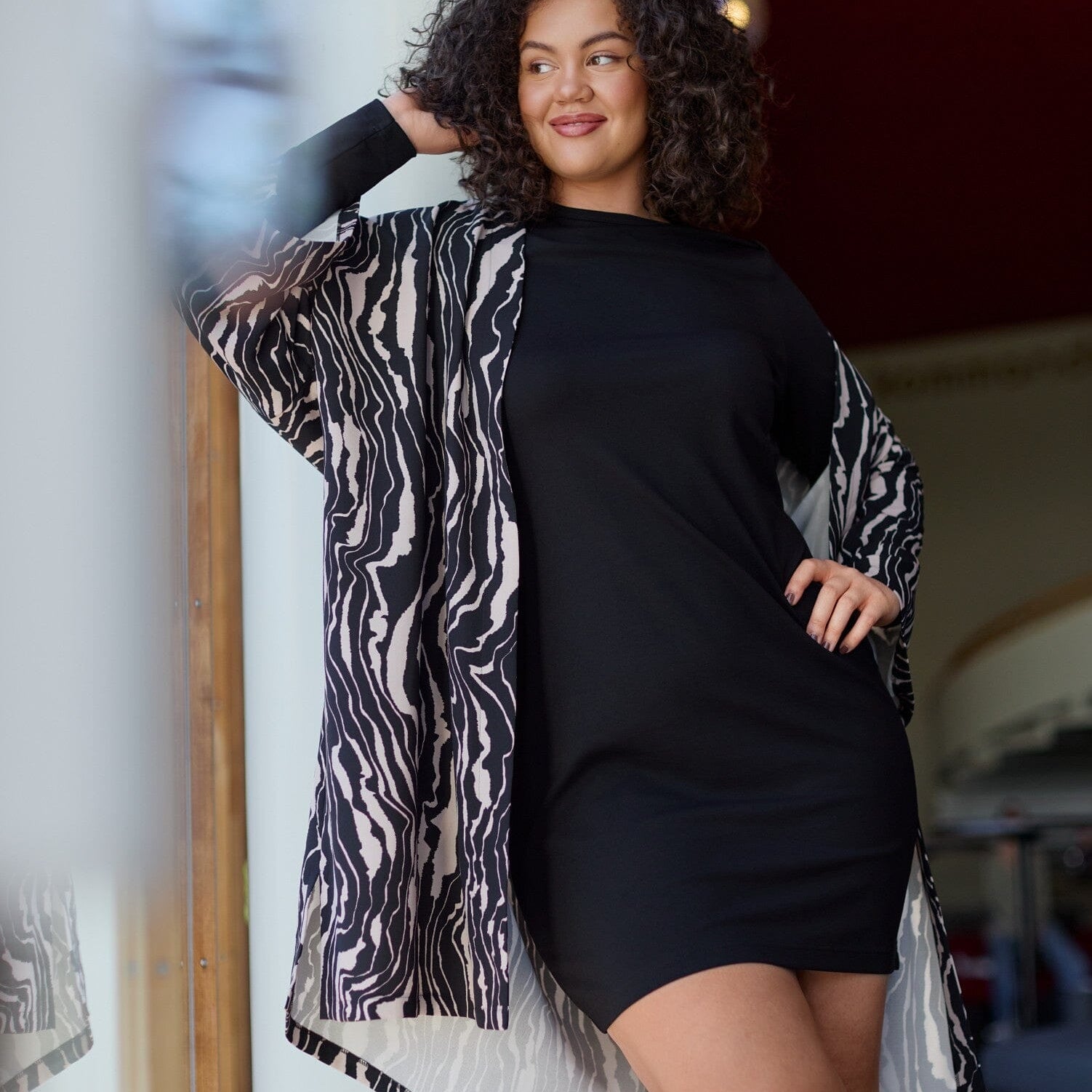 Traces Long Kimono -Takki | Licorice Aikuisten paita Metsola