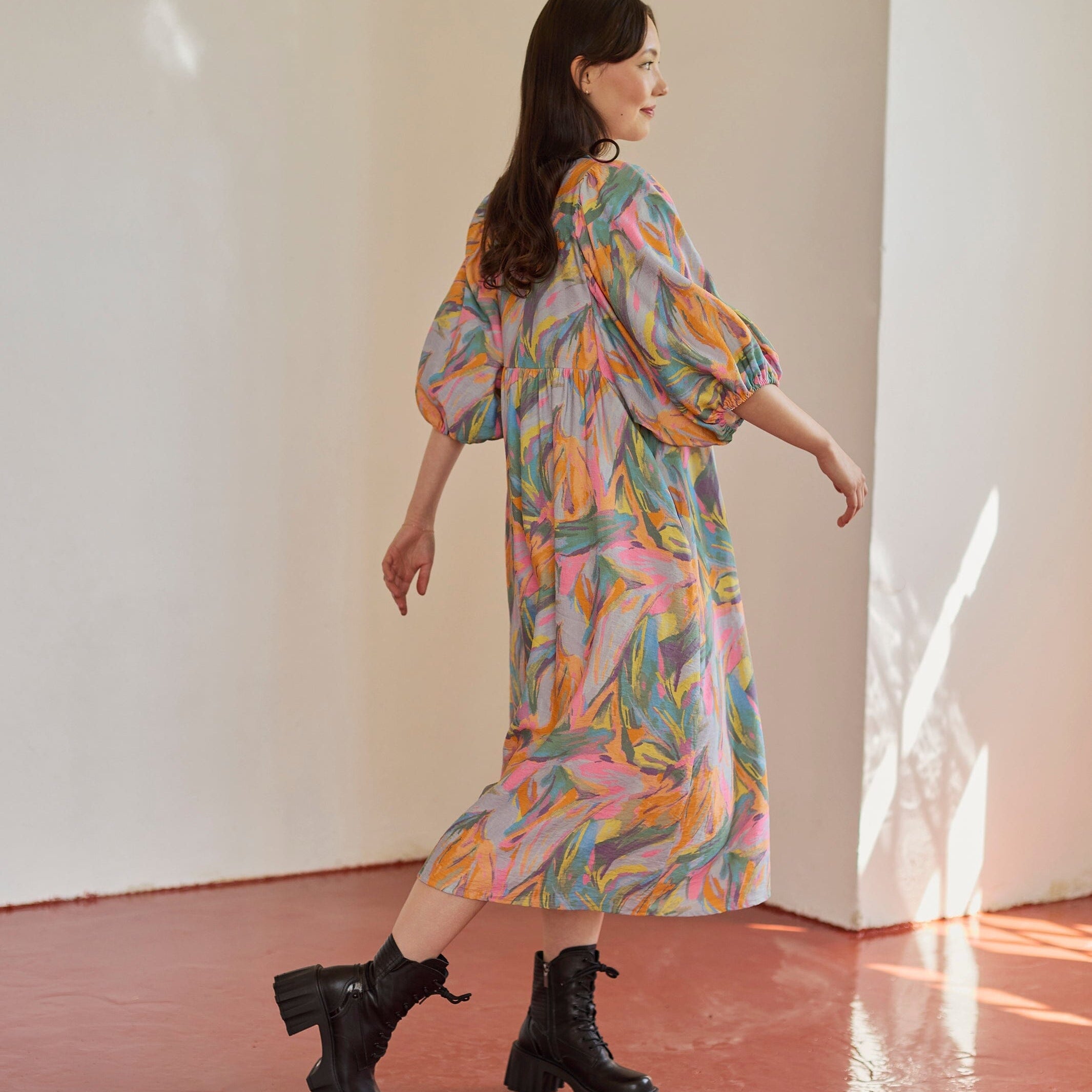 Utopy Volume Sleeve Midi Dress -Mekko Aikuisten mekko Can't Stop Dreaming