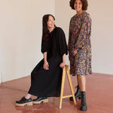 Volume Sleeve Midi Dress -Mekko | Licorice Aikuisten mekko Can't Stop Dreaming