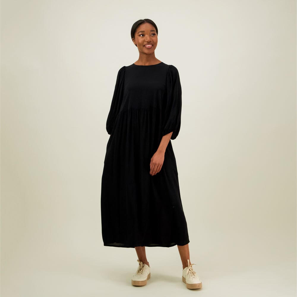 Volume Sleeve Midi Dress -Mekko | Licorice Aikuisten mekko Can't Stop Dreaming