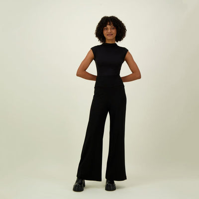 WIDE LEG TROUSERS | BLACK Aikuisten housut Secret Places