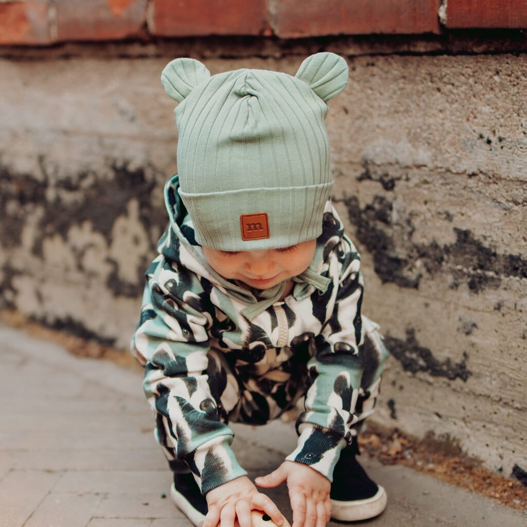Wide Rib Bear Beanie -Pipo | Dusty Green Pipo You and Me