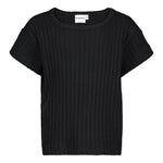 Wide Rib Boxy -T-Paita | Licorice Lyhythihainen paita Dancing In The Sunshine
