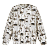 Women's Bunny Grey Oversize Sweater -Collegepaita Aikuisten paita Metsola