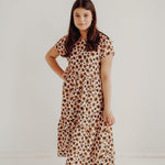 Women's Leopold Tiered Midi Dress -Mekko | Chocolate Aikuisten mekko We are family