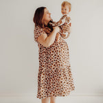 Women's Leopold Tiered Midi Dress -Mekko | Chocolate Aikuisten mekko We are family