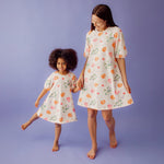 WOMEN'S LOVELY PUFF SLEEVE TUNIC DRESS -MEKKO | VANILLA Aikuisten mekko Mother's Day