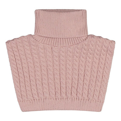 MERINO CABLE NECK WARMER, HEARTY PINK Metsola