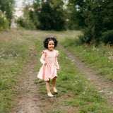 RIB FRILLA DRESS, PEONY Mekko Metsola