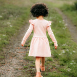 RIB FRILLA DRESS, PEONY Mekko Metsola